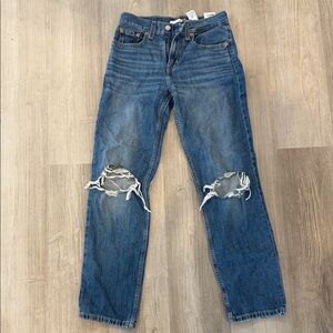 Levi’s Low Pro Ripped Blue Denim Jeans